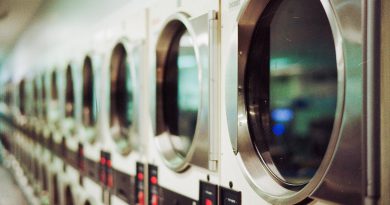 shallow focus photo of washing machines
